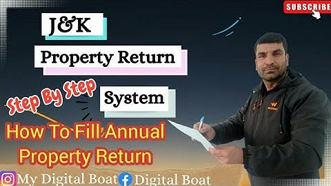 How To Fill Annual Property Return ||Online On JK PRS Portal || J&K Govt. Employees......