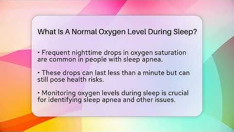 What Is A Normal Oxygen Level During Sleep? - Sleep Apnea Support Network