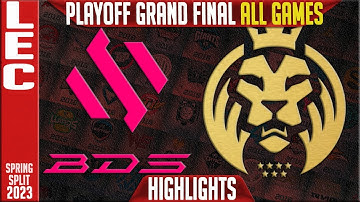 BDS vs MAD Highlights ALL GAMES | GRAND FINAL LEC Playoffs Spring 2023 | Team BDS vs MAD Lions