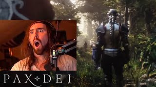 New MMO with ULTRA REALISTIC Graphics "Pax Dei" TRAILER [UE5] | Asmongold Reacts