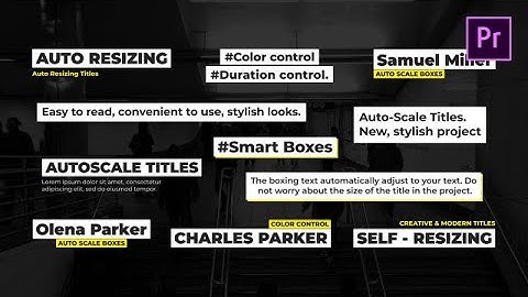 Auto Resizing Titles And Lower Thirds Motion Graphics Templates