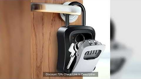 4 Digit Code Box Free Installation Outdoor Password Key Box Extended Locking Hook Steel Wire Hanging