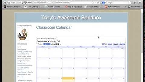 Insert a Calendar in a Google Site