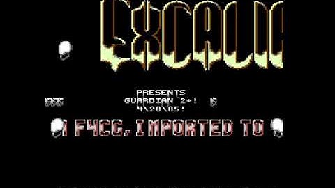 Excalibur Intro - Commodore 64 - C64 - Guardian 2 - Cracktro