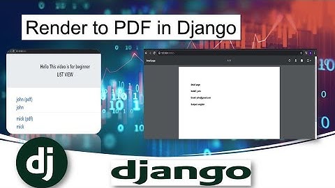 render with pdf in django || html to pdf in django || easy django pdf render to pdf