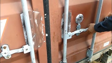 Container  locking system "Dial key type demonstration"