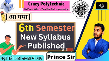 6th Sem New Syllabus | SBTE Bihar | Syllabus | Published | #sbte_bihar | Prince Sir | #sbte