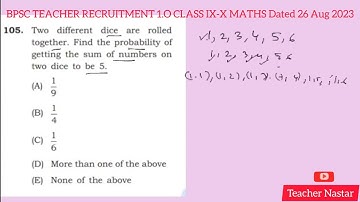 Two different dice are rolled. The probability of getting sum of numbers on two dice to be 5 is ?
