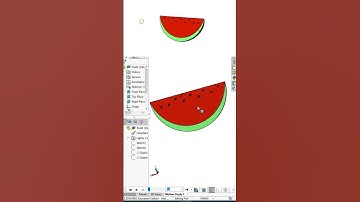 watermelon in solidworks 🍉 #cadmonkeys #shortsfeed #shorts #subscribe #watermelon #like #reels