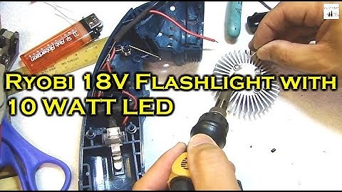 Ryobi 18V Cordless Flashlight with 10 Watt Super Bright LED