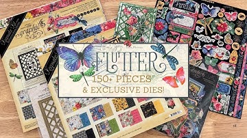New Graphic 45 Keepsake - Flutter! 150+ Pieces,  Metal Dies & Card Inspiration
