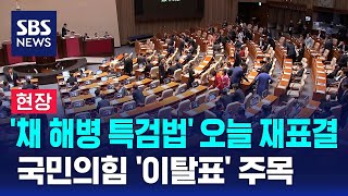 '채 해병 특검법' 오늘 재표결…국민의힘 '이탈표' 주목 / SBS