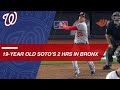 Juan Soto homers twice in Yankee Stadium, the youngest to do it since Ken Griffey Jr.