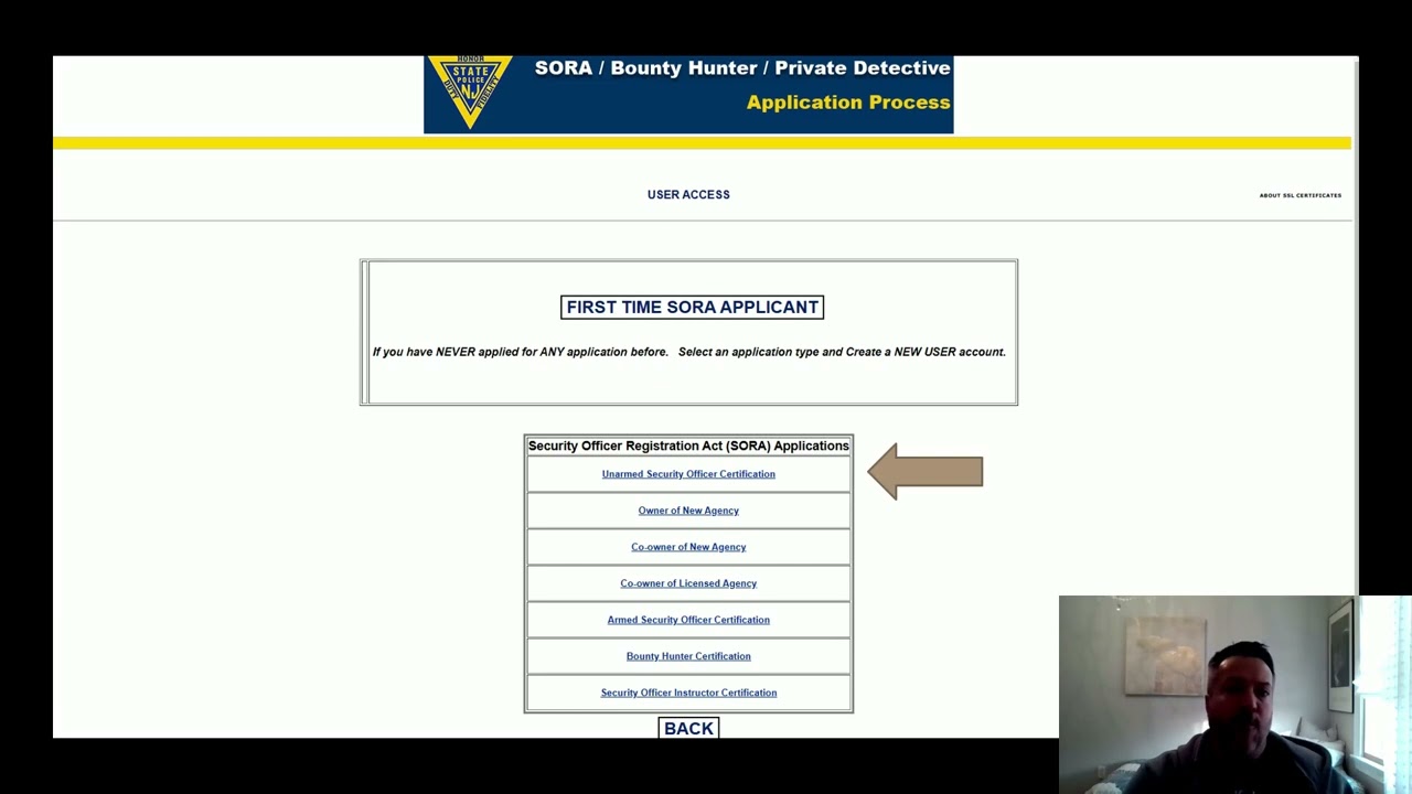 First Time NJ SORA applicants