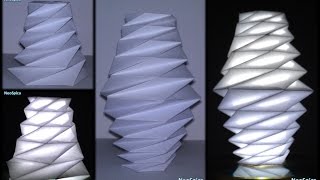 DIYペーパーフォールディングランプ円錐構造六角形ベース