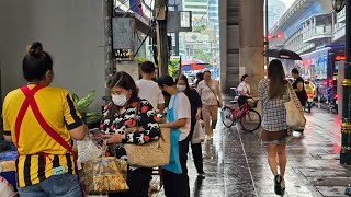 [4K] Walking around Vibrant Center of Bangkok, Thailand after Heavy Rain