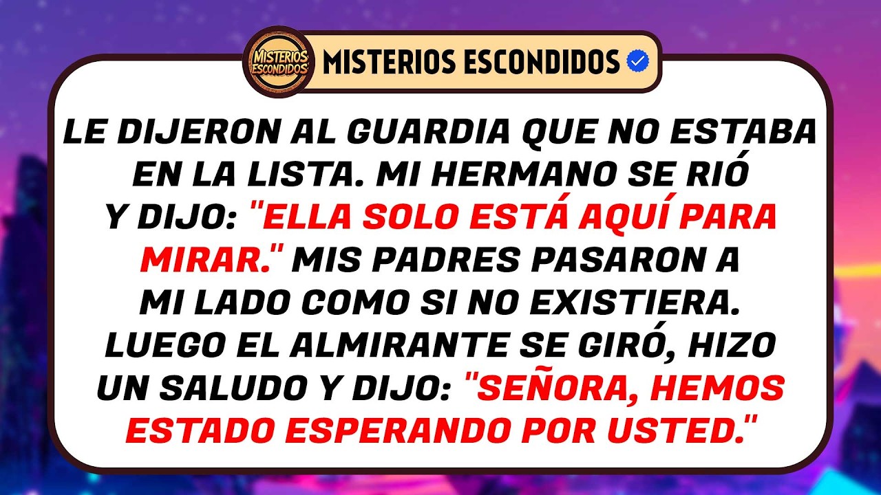 Me Borraron De La Ceremonia De Mi Hermano — Hasta Que Su General Me Saludó 'Almirante Ellery'