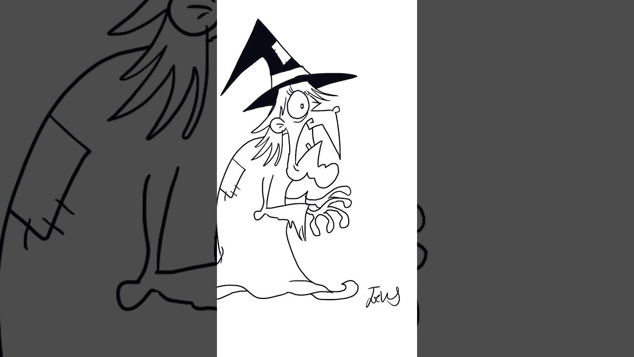  Witch Halloween Quickdraw Art Cartoon