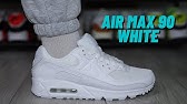 Nike AIR MAX 90 All White On Feet! - YouTube