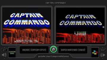 Captain Commando (Arcade vs SNES) Side by Side Comparison