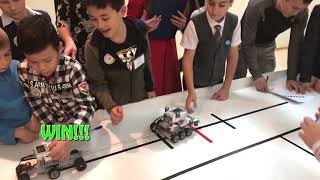 Соревнования по робототехнике, перетягивание каната
