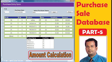 Purchase Sale Database in access Part 5 - Amount calculation