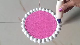 Very easy and beautiful rangoli design || Muggulu Designs || Rangoli by Sangeeta