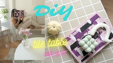 DIY TILE TABLE UNDER $100 + all the trial and error