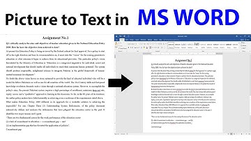 Picture to text in Microsoft Word 2022 || Picture to text in Microsoft Word Tutorial