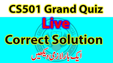 cs501 Grand Quiz Live Solution spring 2020