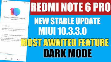 REDMI NOTE 6 PRO New 10.3.3 Update with Most Awaited Feature👉DARK MODE /4K VIDEO? New Bugs😱