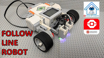 Ev3 Best Follow Line Large Motors Design With Steps #house_of_robots #lego #follow_line