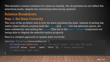 Fixing the React-Select Dropdown Interdependency Issue