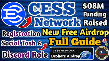 🪂CESS AIRDROP FULL GUIDE//$8M FUNDING RAISED//NO INVESTMENT//100% FREE AIRDROP 2025