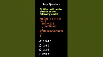 Java Interview Q&A - Part 20 | Output of Loop with Continue Statement 🧑‍💻 #Java #Shorts
