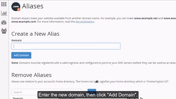 How to create a domain alias in cPanel