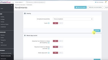 Prestashop 1.7 - Desactivar memoria cache