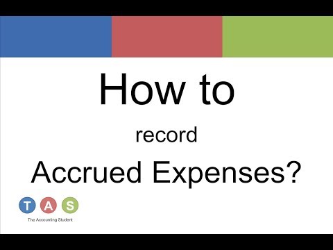 How to record Accrued Expenses?