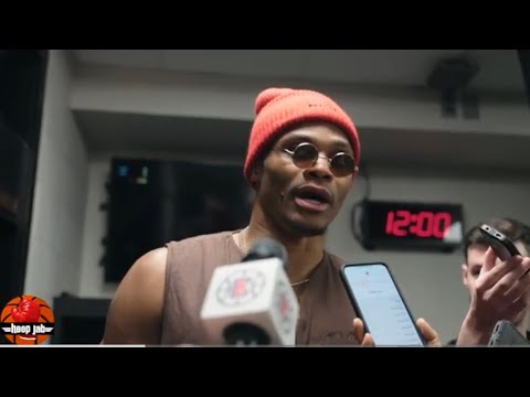 Russell Westbrook On Coming Off The Bench For The Clippers. Reacts To Win Over Spurs. HoopJab NBA