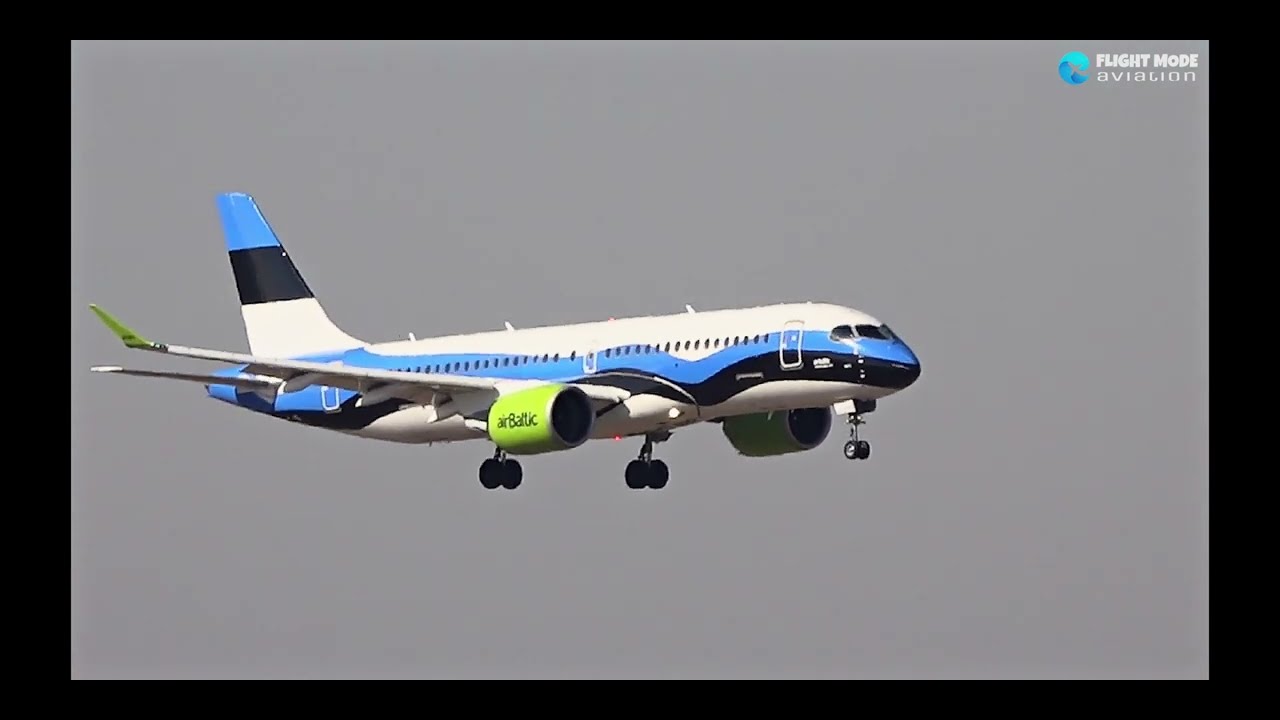 AIR BALTIC Airbus A220-300 ESTONIAN FLAG LIVERY IN MUNICH