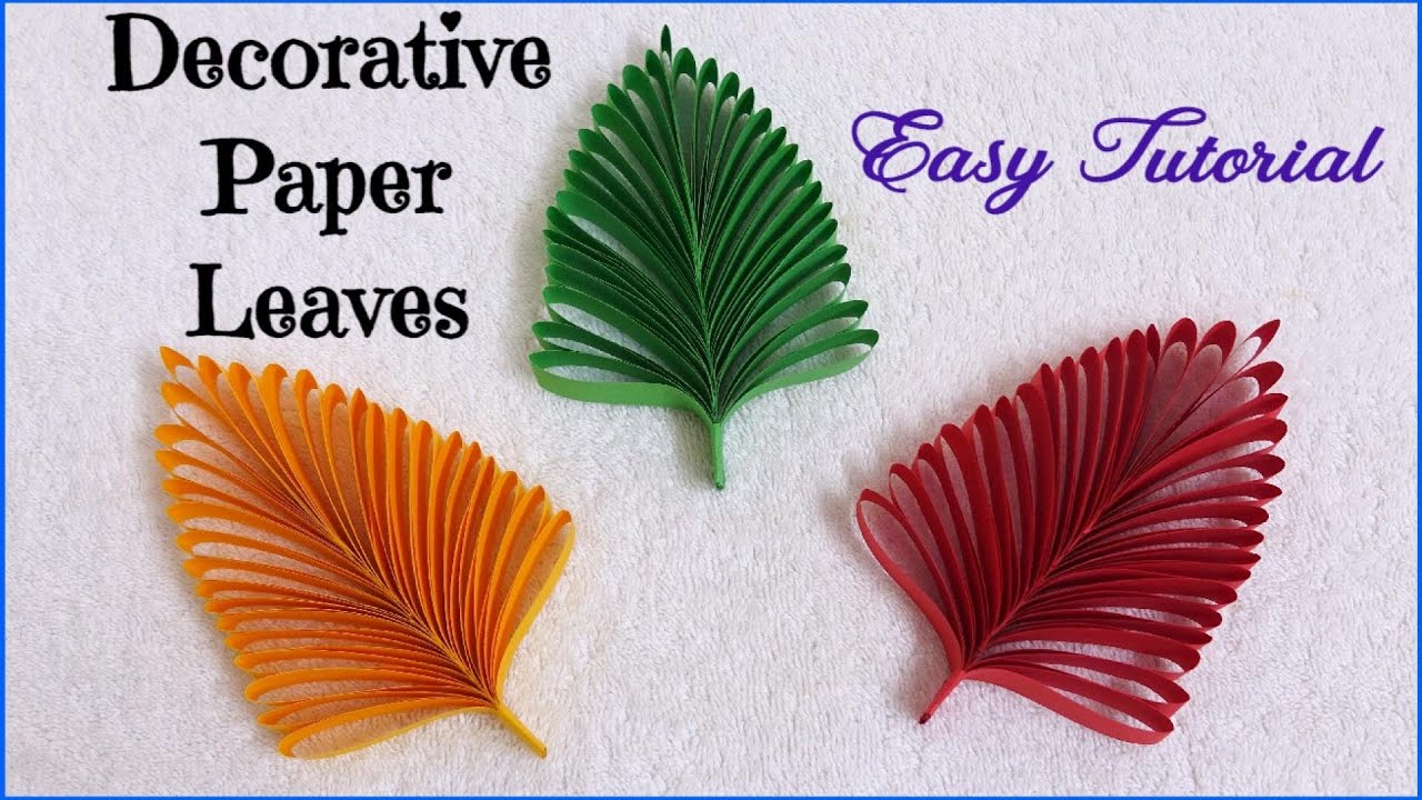 How Make Cardboard Paper Leaves,DIY Home Decor Ideas , Paper Leaves , Arts  & Crafts : r/papercrafting