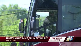 Pedestrian hit by charter bus in Covington