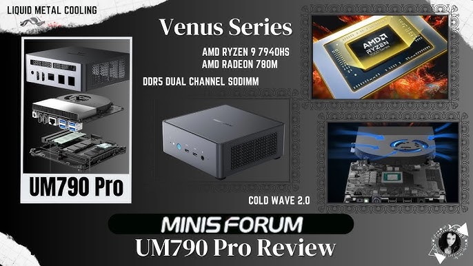 LIVE - MINISFORUM VENUS SERIES UM790 PRO - RYZEN 9 7940HS, RADEON 780M,  16GB DUAL CHANNEL, 512GB SSD 