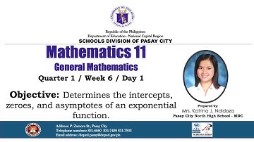 GM11-Q1-W6-D1 (Intercepts, Zeroes, and Asymptotes of an Exponential Function)