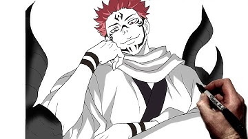 How To Draw Sukuna (Throne) | Step By Step | Jujutsu Kaisen
