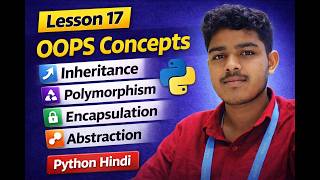 Python Course Lesson 17 | OOPS Concepts in Python Inheritance Polymorphism Encapsulation Abstraction Net Worth