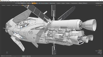 SpaceShip Modeling TimeLapse Part 41