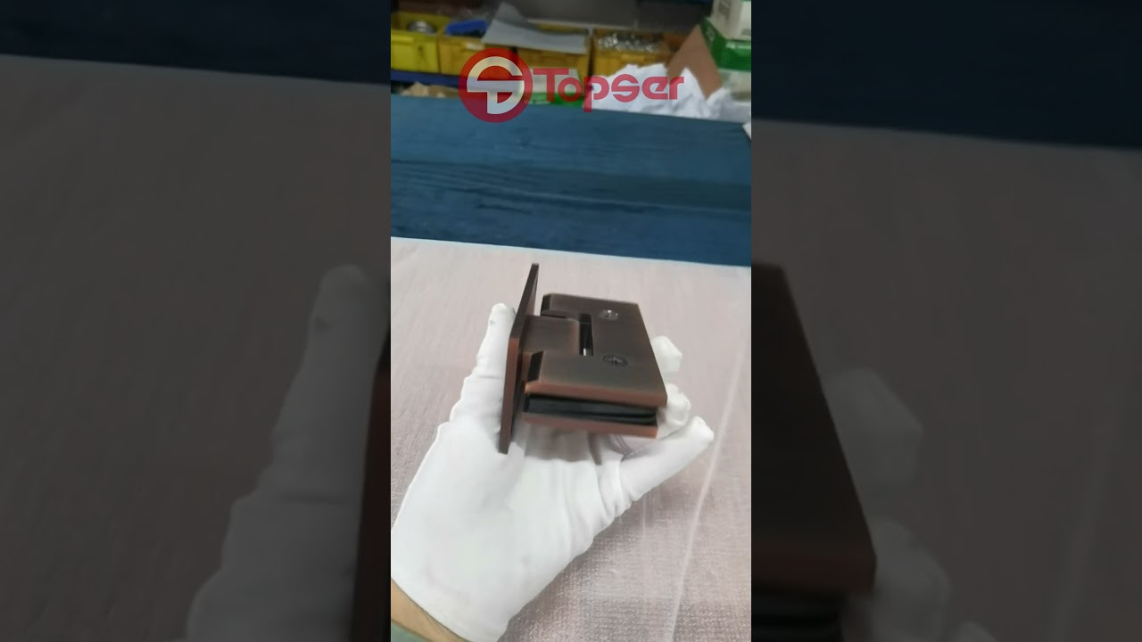 Red Bronze 90 Degree Shower Door HInge 