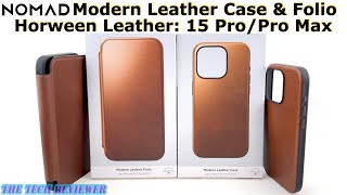 NOMAD Modern Leather Case & Folio for iPhone 15 Pro/Max: Fabulous Horween Leather * 8 ft Drop Rated!