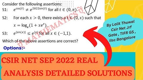 CSIR NET SEP MATHS Question Id 368 l REAL ANALYSIS